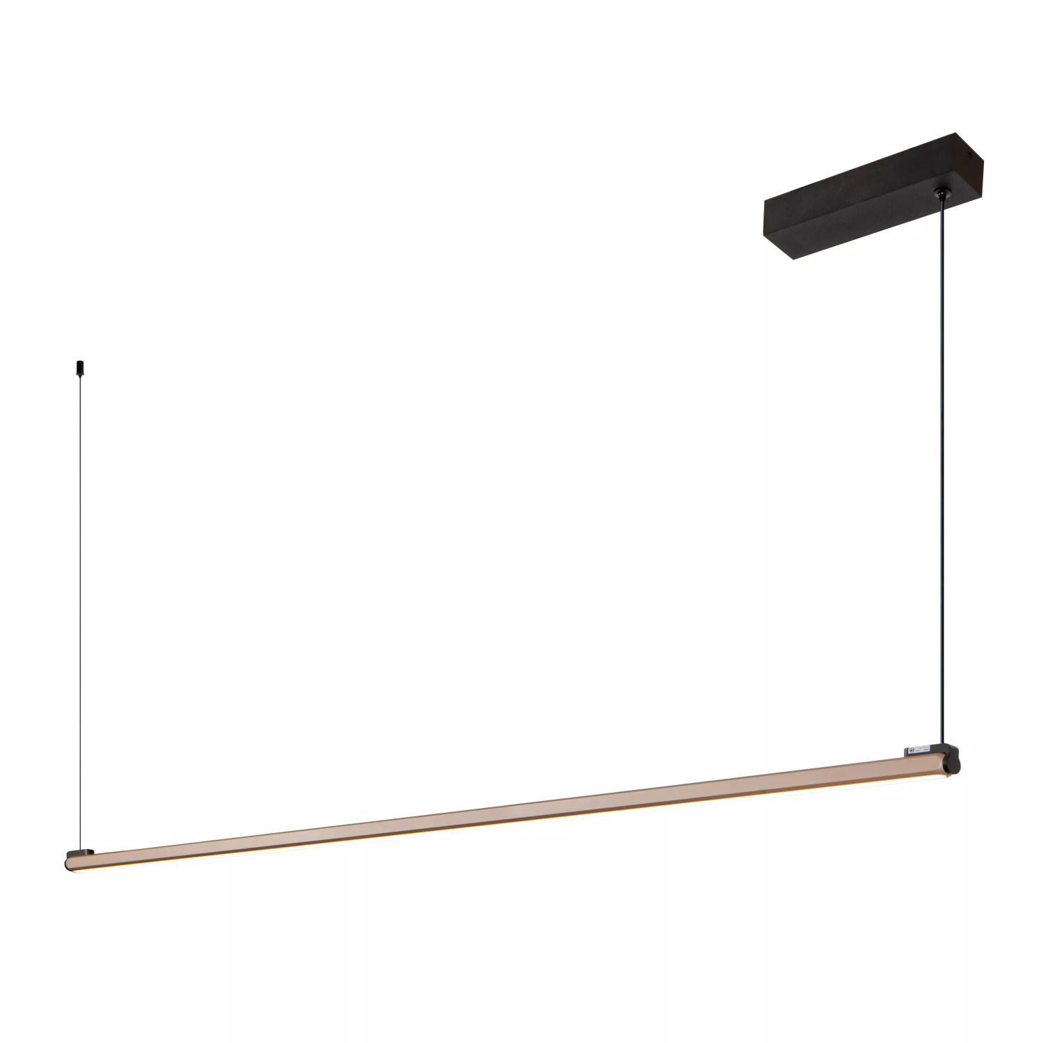 Licht-Erlebnisse Pendelleuchte NIXO, LED fest integriert, Aluminium LED H: max. 207,9 cm Kaffeebraun länglich 2450 lm Modern