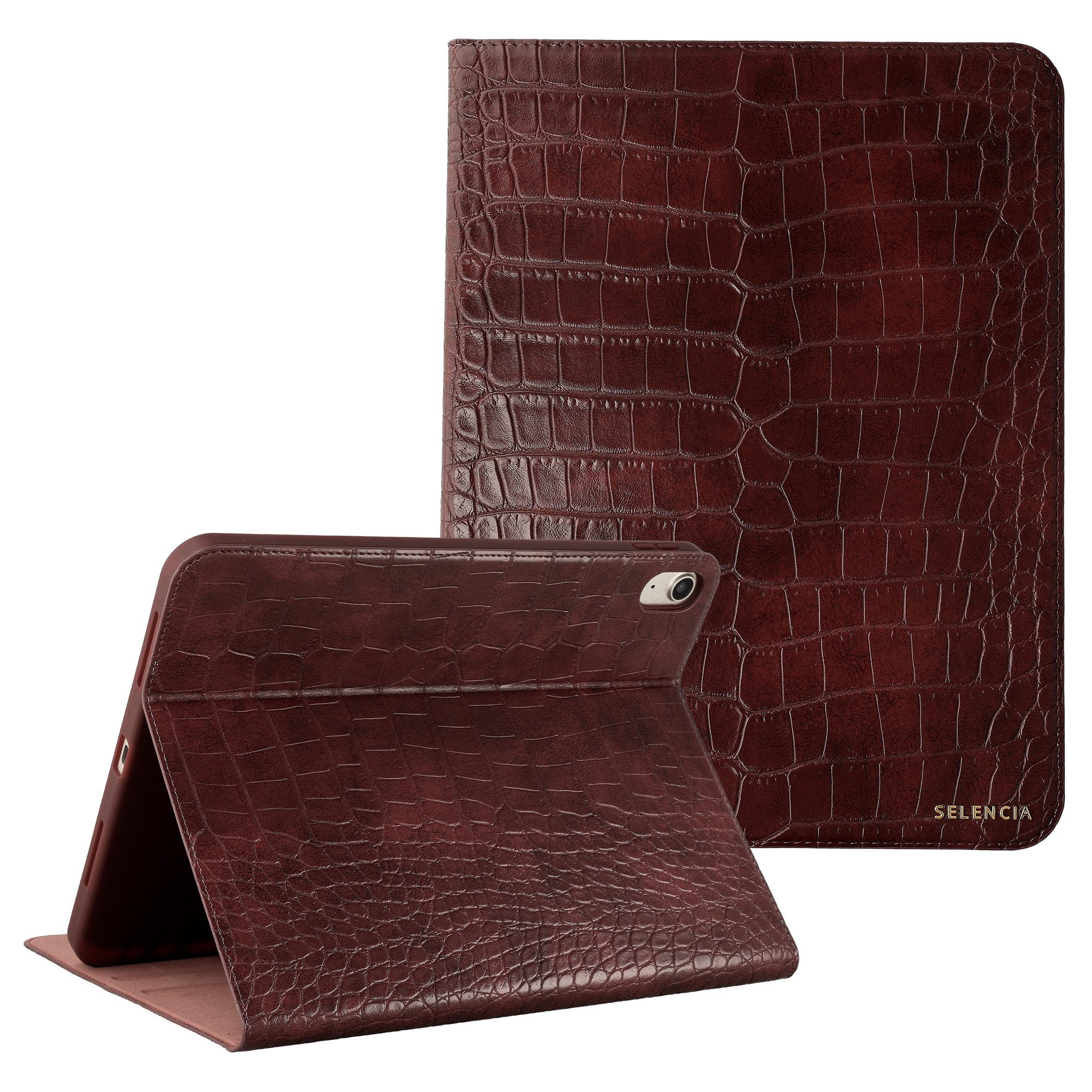 Selencia Tablet-Mappe Selencia Croco Klaphülle Apple iPad 11 (2025) 11 Zoll A16 / iPad 10 (2