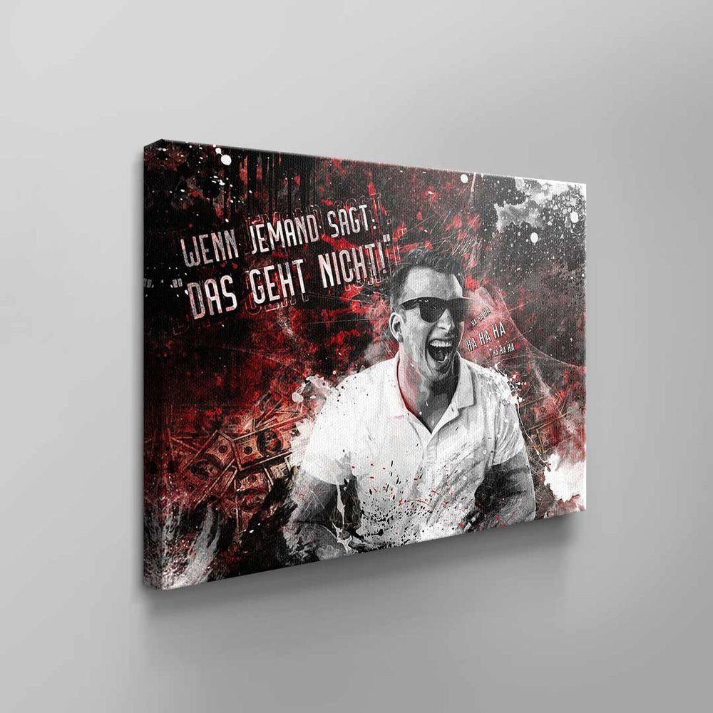 DOTCOMCANVAS® Leinwandbild, Lebensenergie & für Motivation Rahmen schwarzer Wandbild von pure