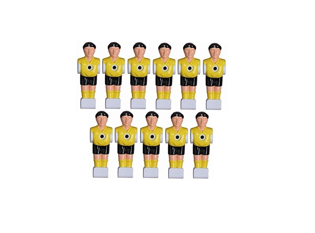 Charlsten mm 11 Kickertisch Set Kickerfiguren schwarz-gelb Komplett 16