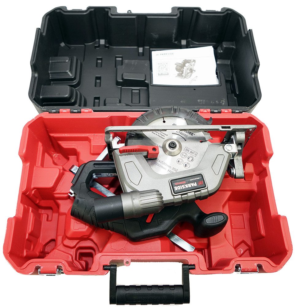 PARKSIDE PERFORMANCE® Akku-Handkreissäge 12V Akku Hand Kreissäge PHKSAP 12 im Transportkoffer