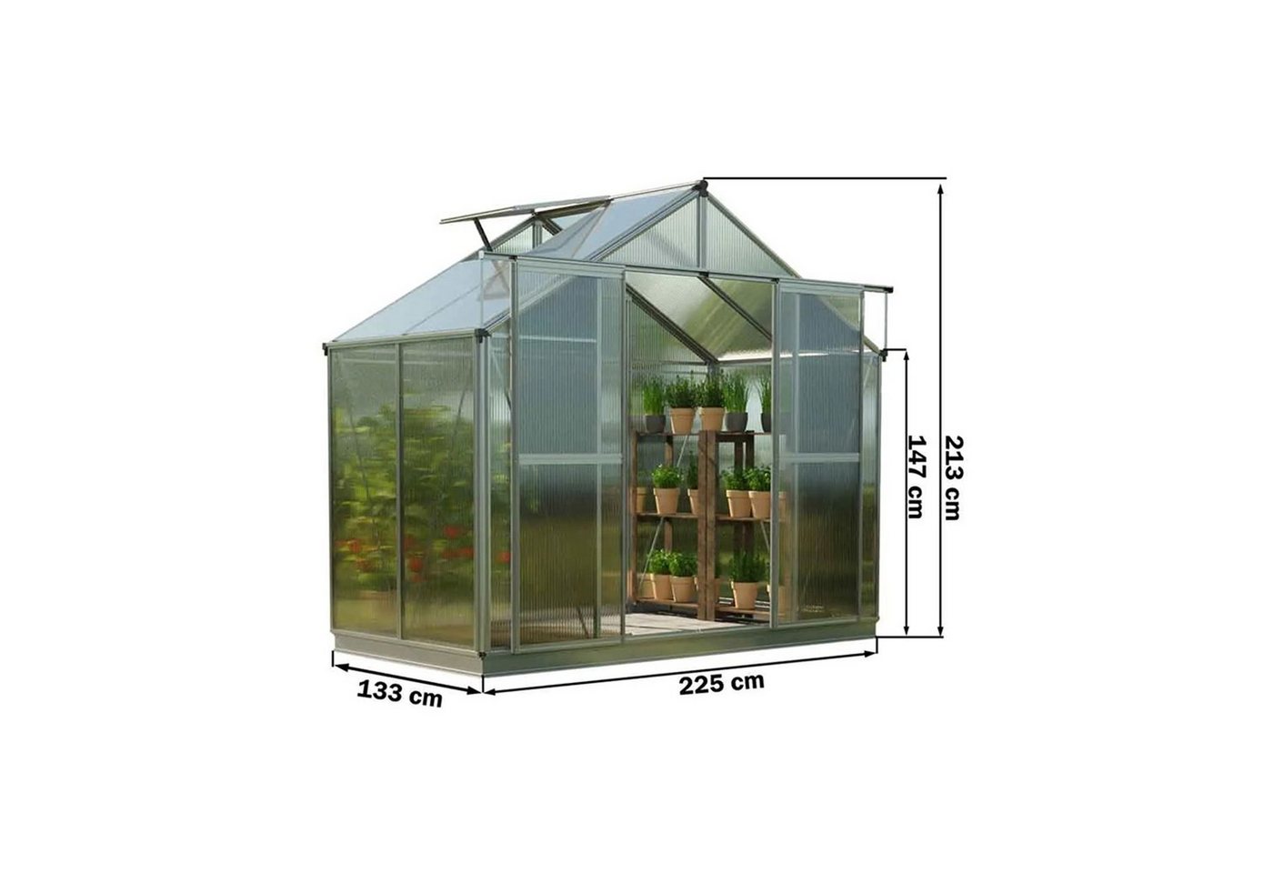GFP Gewächshaus Topas 2, 6 mm Wandstär... GFP Gewächshaus Topas 2, 6 mm Wandstär...