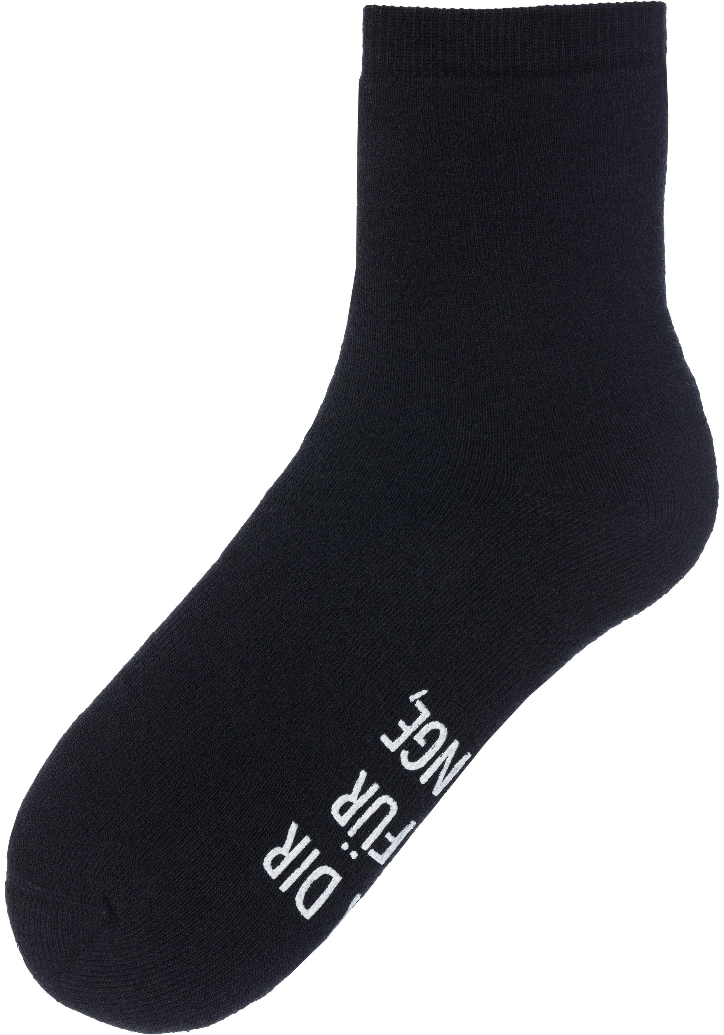 Arizona Kuschelsocken (Packung, 3-Paar) mit Antirutsch in Form eines Spruches