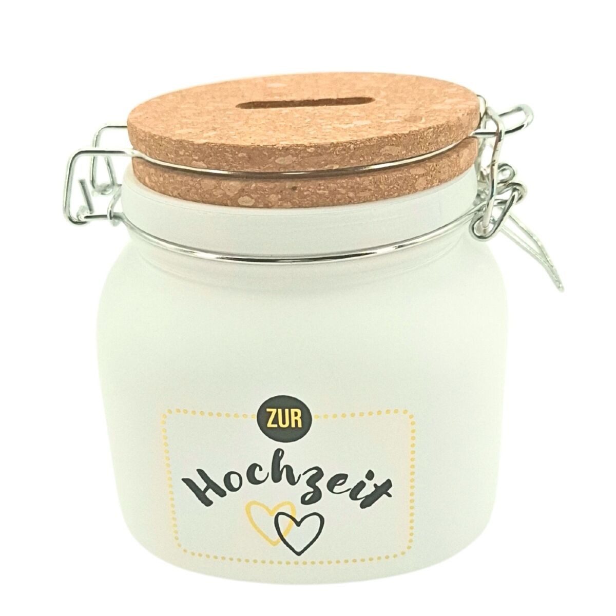 HERGO Creation Spardose Sparglas zur Hochzeit 12cm