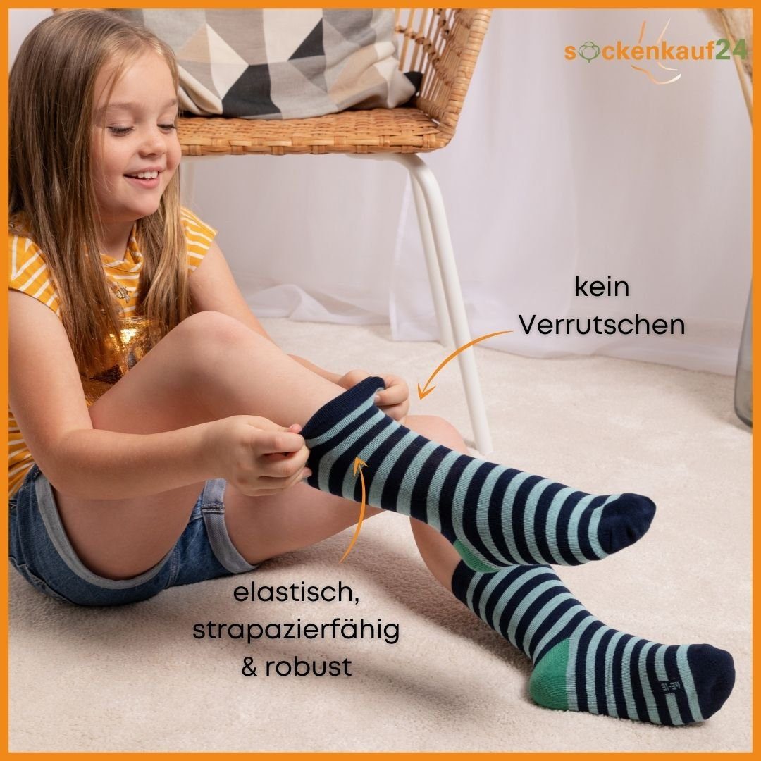 sockenkauf24 Socken 10 Paar Kinder Socken Jungen & Mädchen Baumwolle Kindersocken (35-38) - 54339 – Bild 5 von 5