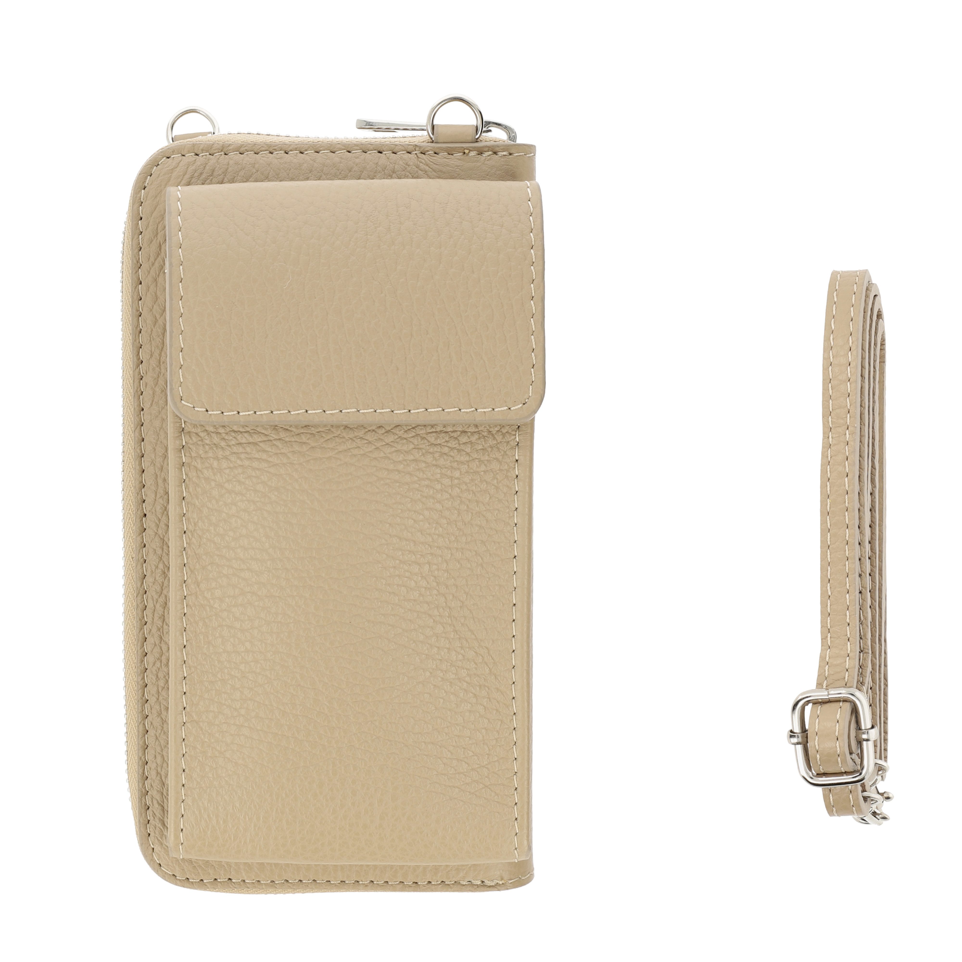 Botego Handytasche mit Geldbörse zum Umhängen, Handytasche Leder, Umhängetasche Damen