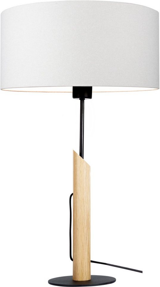 andas Tischleuchte »GJOVIK«, Fuß der Tischlampe aus edlem Eichenholz, hochwertiger Textilschirm, Made in Europe-HomeTrends