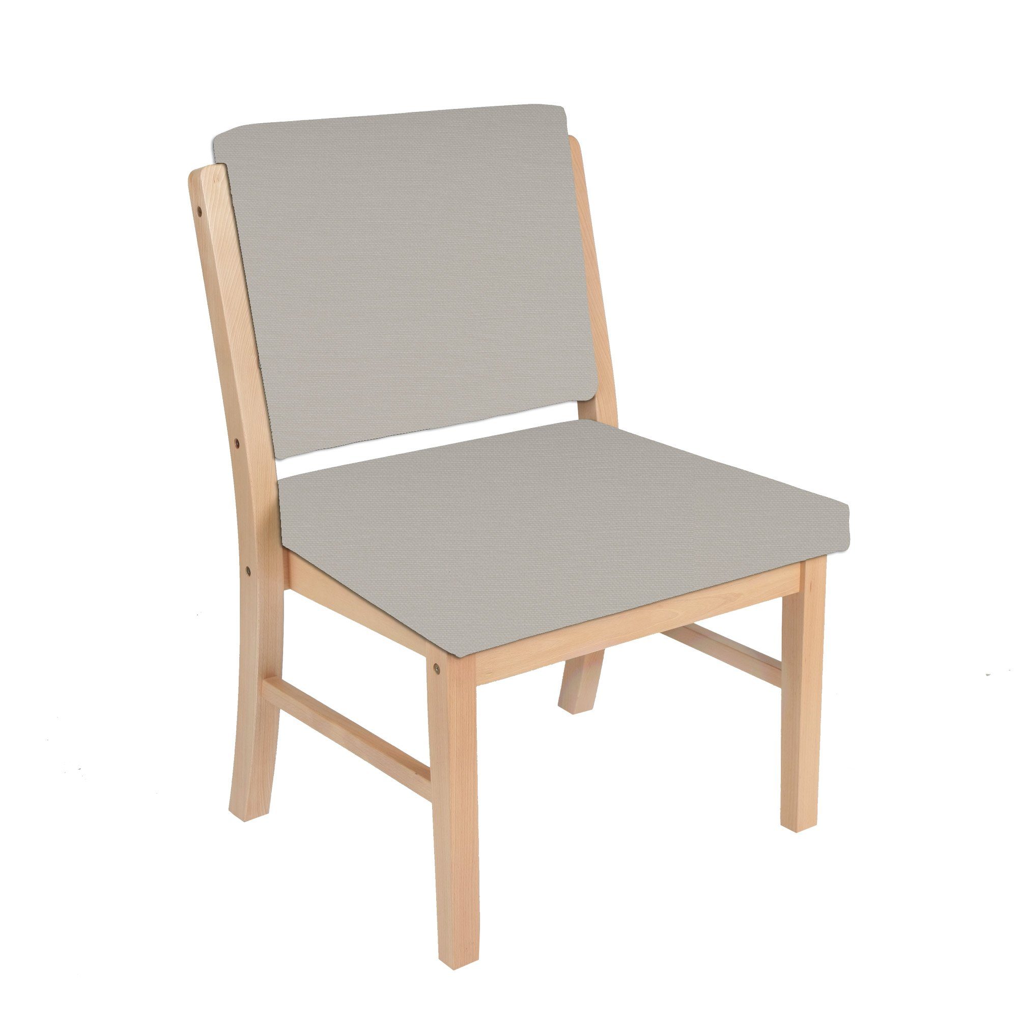 Sitzfläche, Silvertex Beine, einrichtungsdesign24 starke Alexander Clean-Kunstleder für bis Massivholz, geneigte geneigte Schwerlaststuhl Holzstuhl Schwergewichtige extra Macadamia Rückenlehne 250kg,
