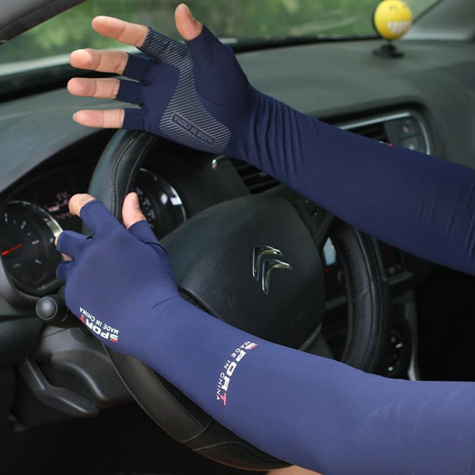 nsihing Armlinge Unisex-Sonnenschutzstulpen mit halben Fingern,Fingerlinge tragen Schutz Ärmel Atmungsaktiv mit kühlendem Effekt für Outdoor