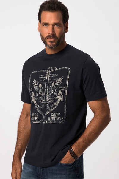 JP1880 T-Shirt T-Shirt Halbarm Rundhals ANKER Brustprint bis 8 XL