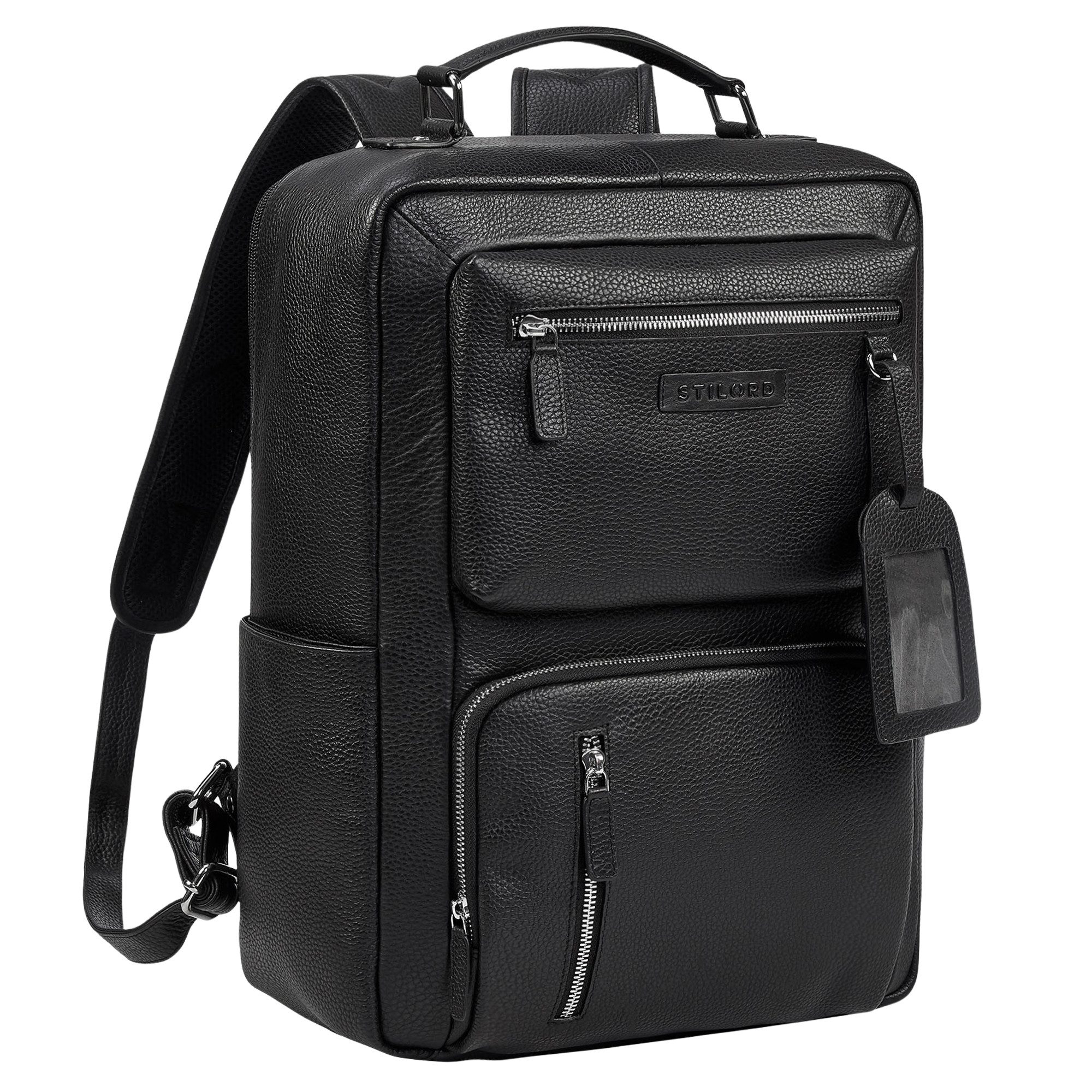 STILORD Notebookrucksack "Alejandro" moderner Business Lederrucksack 15.6 Zoll für Herren