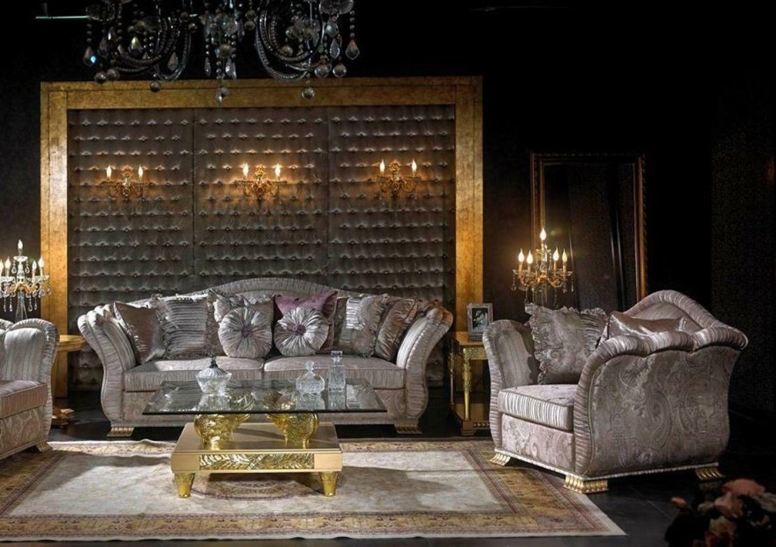 JVmoebel Sofa, Klassische Sofagarnitur 3+1 Barock Rokoko Antik Stil Sofa Couch | Alle Sofas