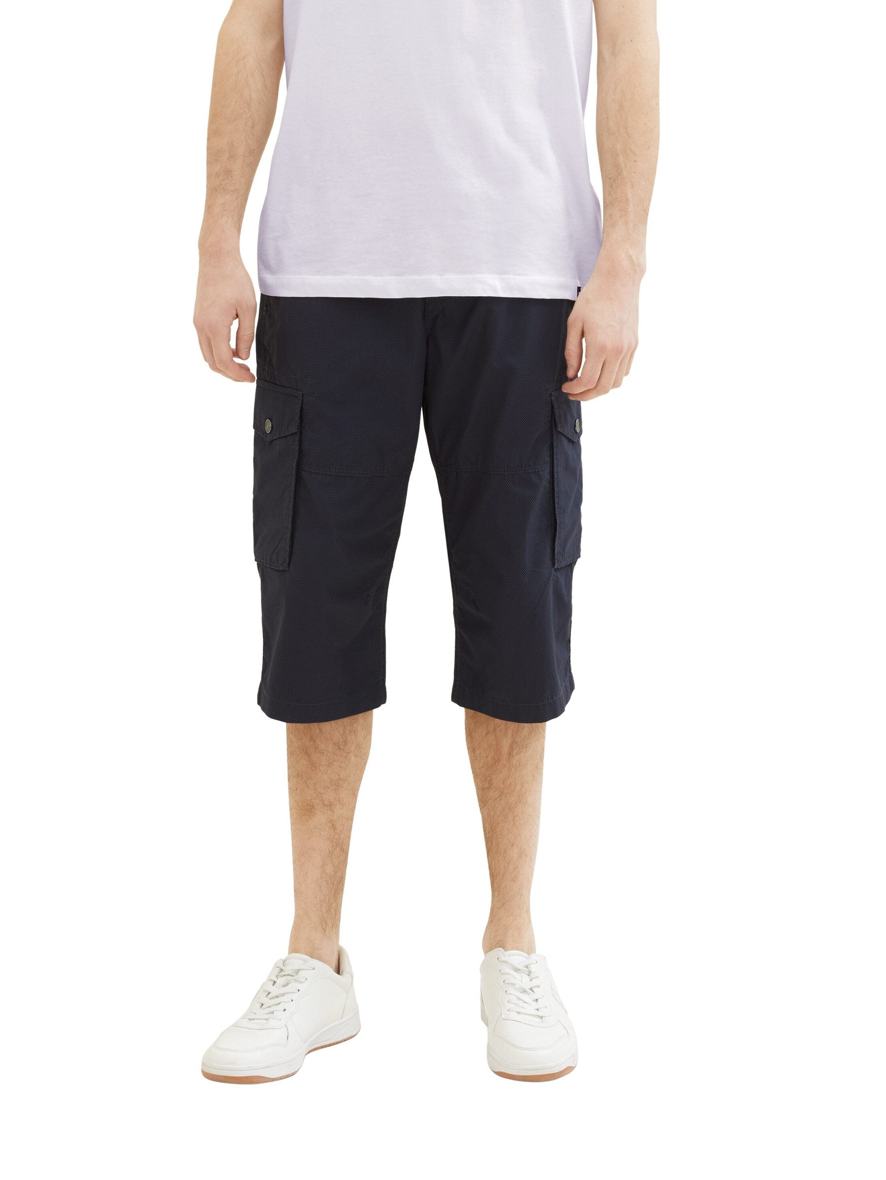 TOM TAILOR Stoffhose Shorts Max Fit Hose Seitliche Taschen 7529 in Navy