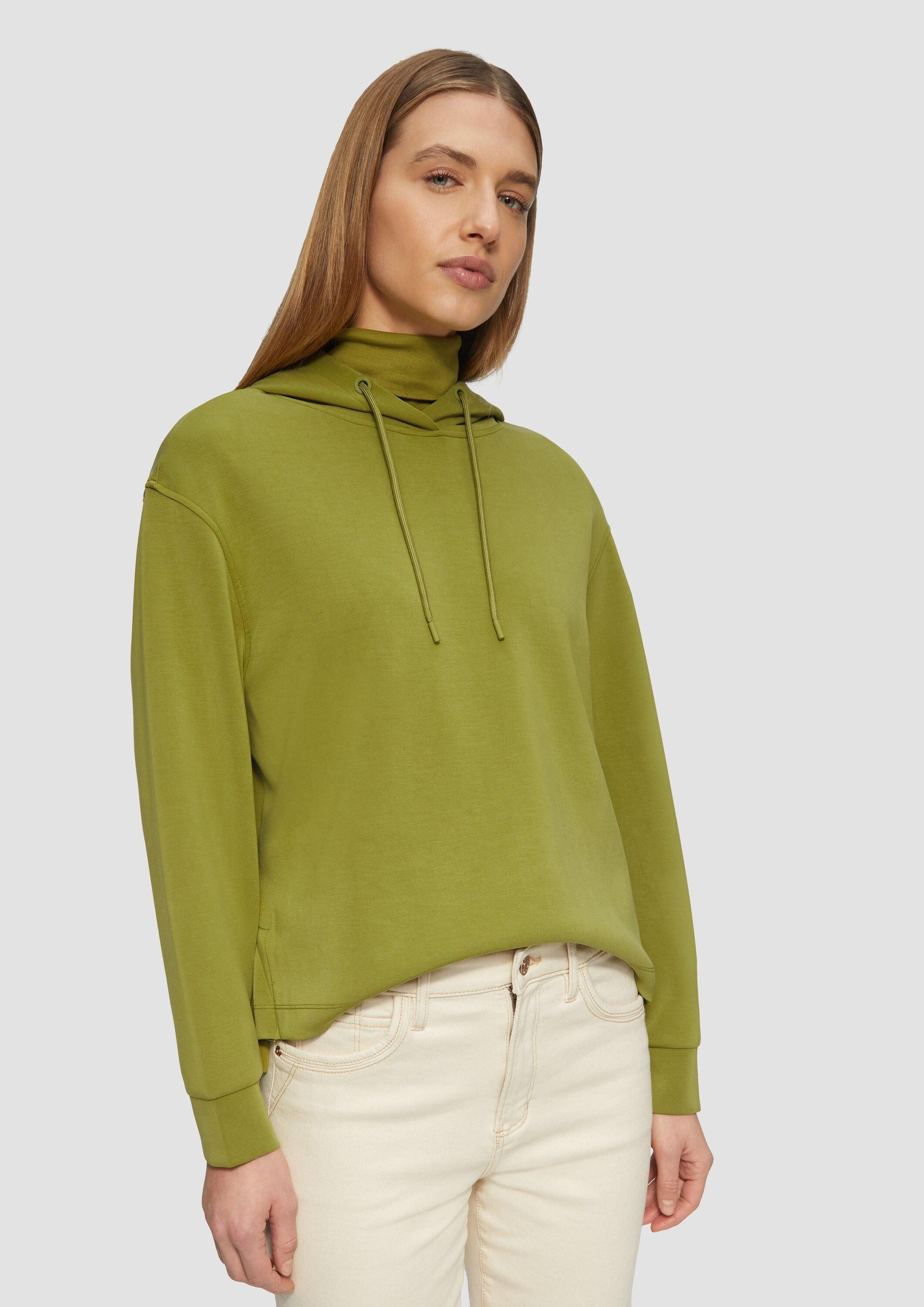 s.Oliver Sweatshirt Sweatshirt Hoodie aus Scuba im Relaxed Fit