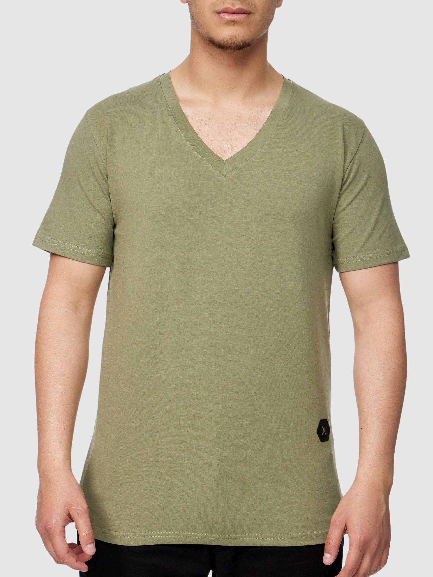 John Kayna T-Shirt Polo Shirt für Tshirt Männer Tee Kurzarmshirt Herren T Freizeit Polo Kayna Tee, Grün John Casual Poloshirt Fitness (Shirt T-Shirt 1-tlg)