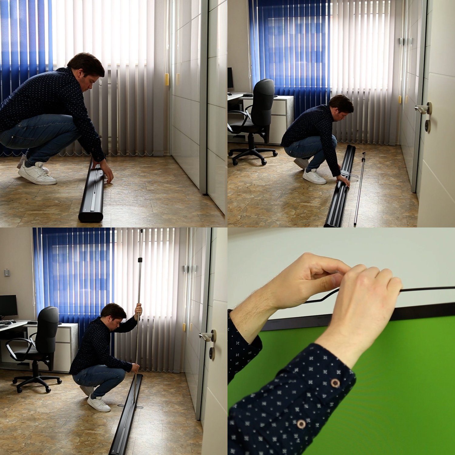 Celexon Chroma Key Green Screen Pull-Up-Leinwand