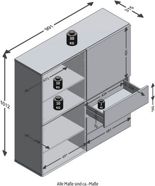 FMD Kommode Blu, Breite 99 cm