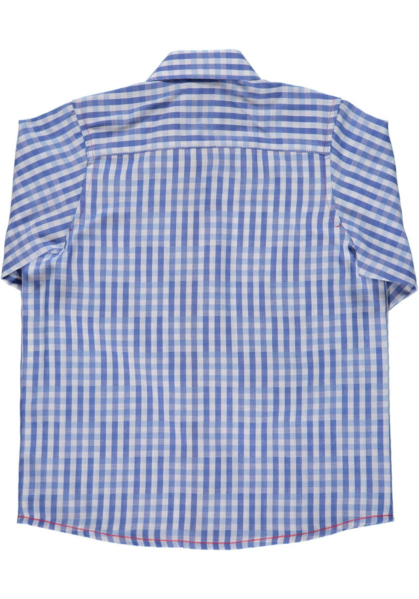 OS-Trachten Trachtenhemd Pexxa Langarm 3D-Optik Hemd hellblau/bleu Jungen mit