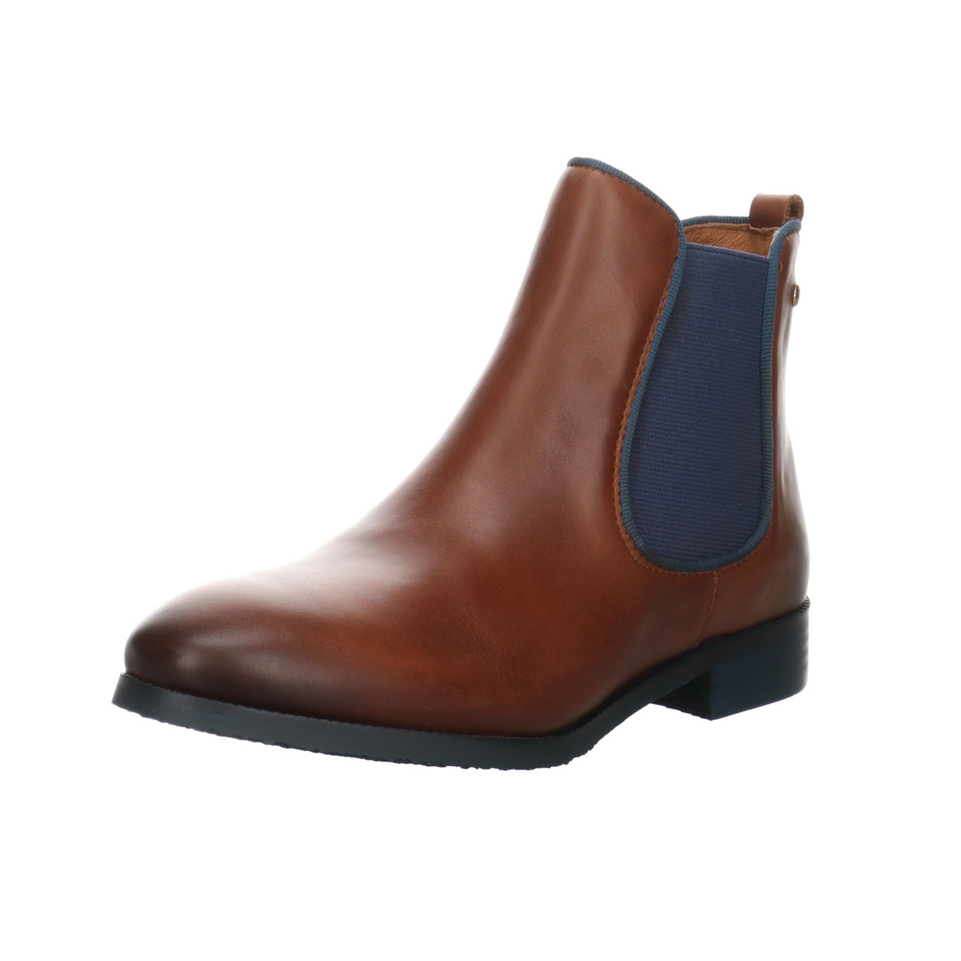 PIKOLINOS Damen Stiefeletten Schuhe Royal Chelsea Boots Stiefelette Leder-/Textilkombination Braun