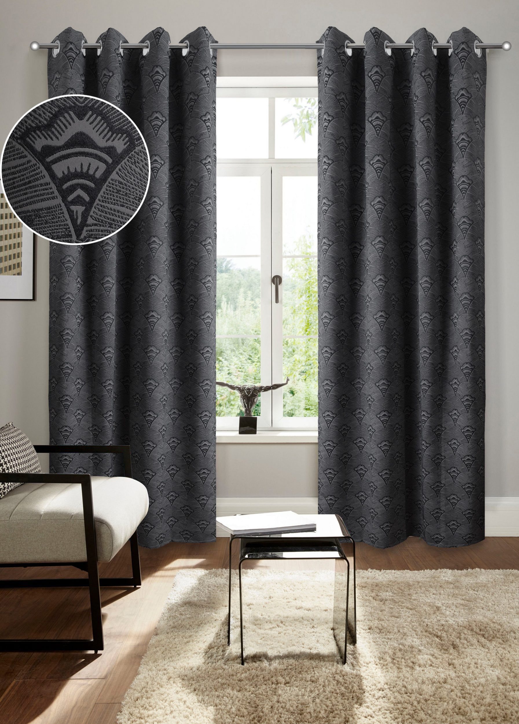 Bruno Banani Verdunkelungsvorhang Alessio (1 St), Ösen, verdunkelnd, Elegan günstig online kaufen