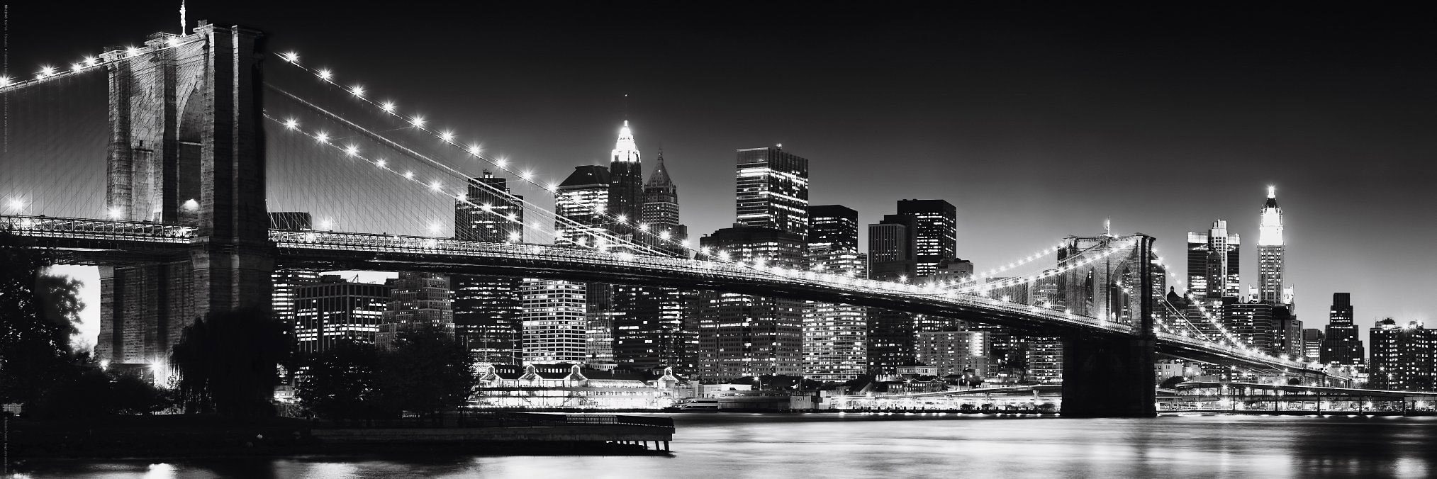 Reinders! Bild New York - Brooklyn Bridge black &, 90/30 cm günstig online kaufen