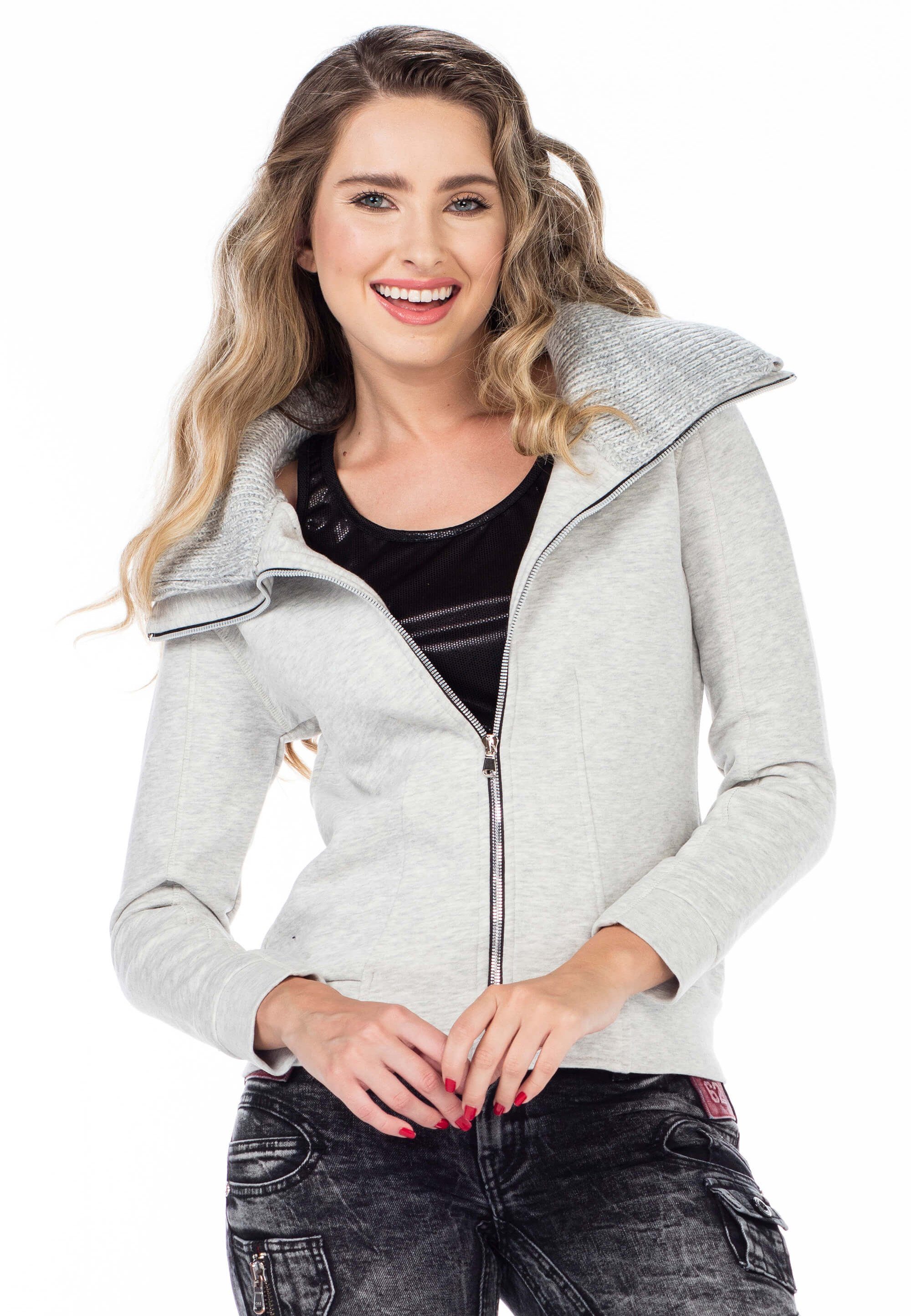 coolem Baxx & mit Cipo Doppelkragen Sweatjacke