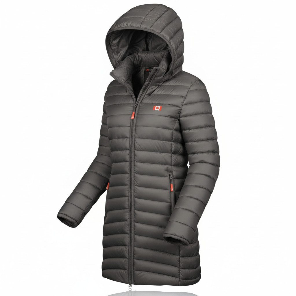 Geographical Norway Steppmantel Hochwertige Outdoorjacke Steppmantel Lange (1-tlg) Outdoor Steppjacke Parka Lange Mit Kapuzenjacke Steppmantel