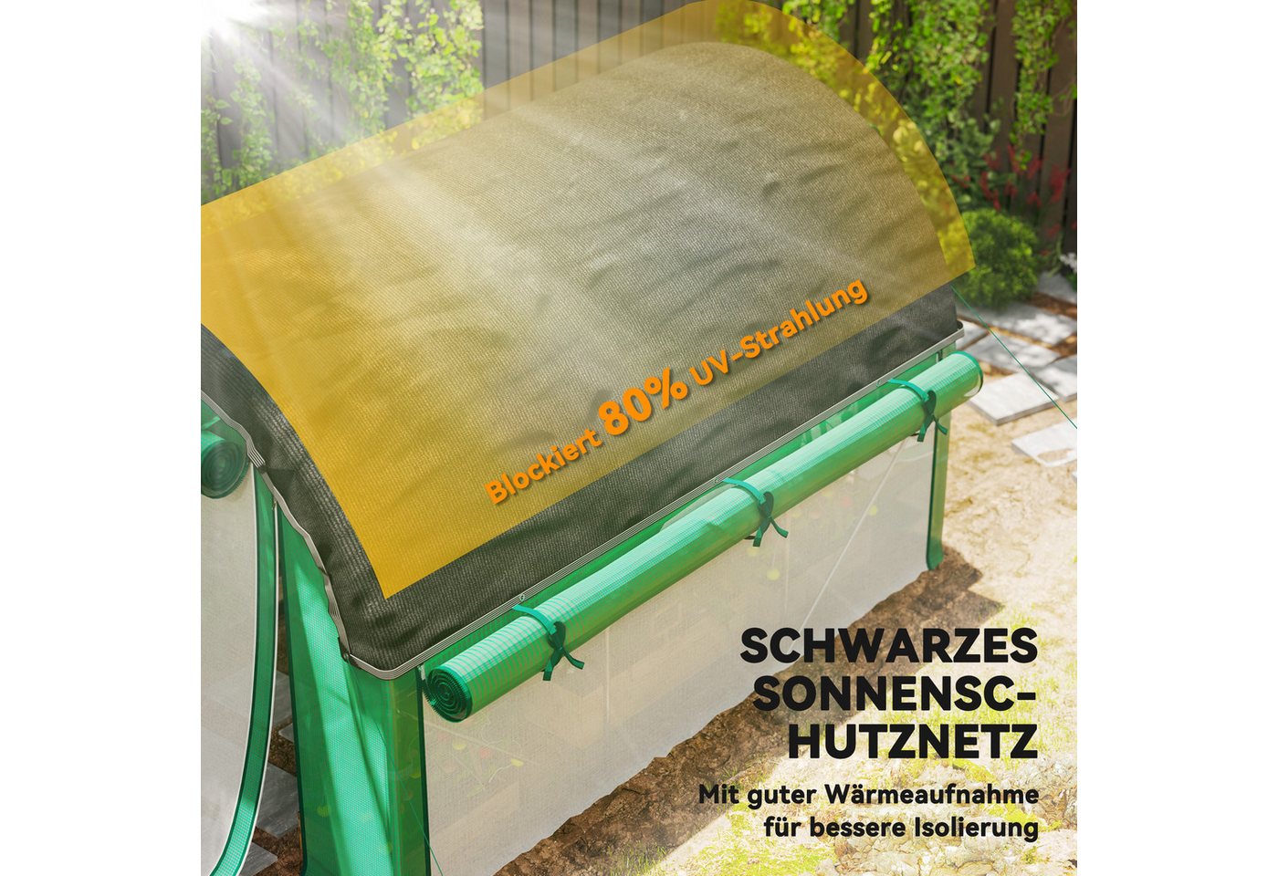 Outsunny Foliengewächshaus mit 6 Fenste... Outsunny Foliengewächshaus mit 6 Fenste...