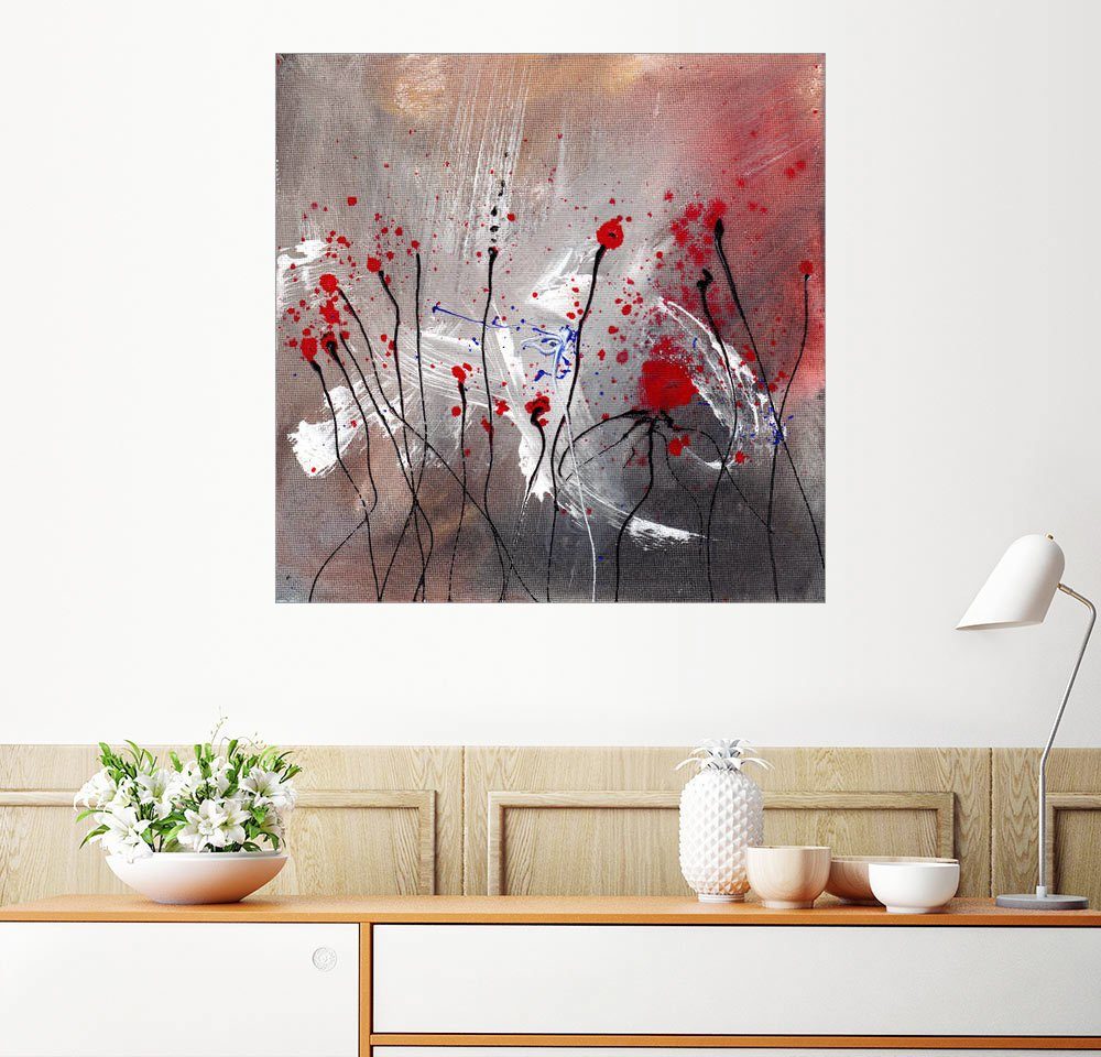Posterlounge Wandbild, PremiumPoster Abstrakte Blumen online kaufen OTTO