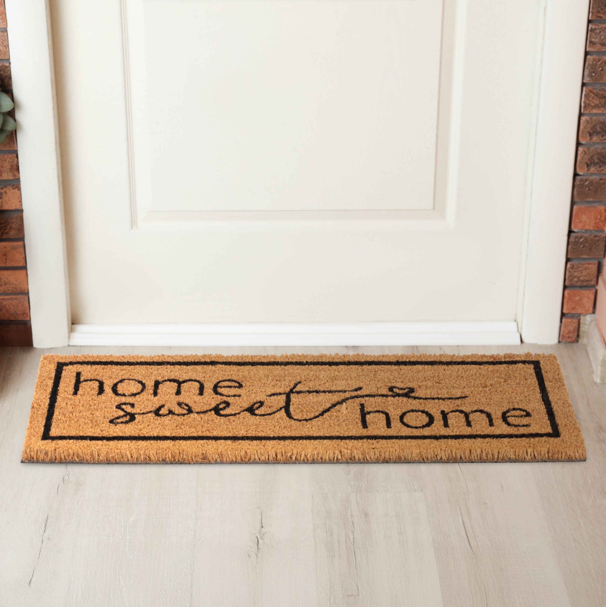 relaxdays Fußmatte Kokos Fußmatte Home sweet Home, rechteckig, Höhe: 15 mm günstig online kaufen