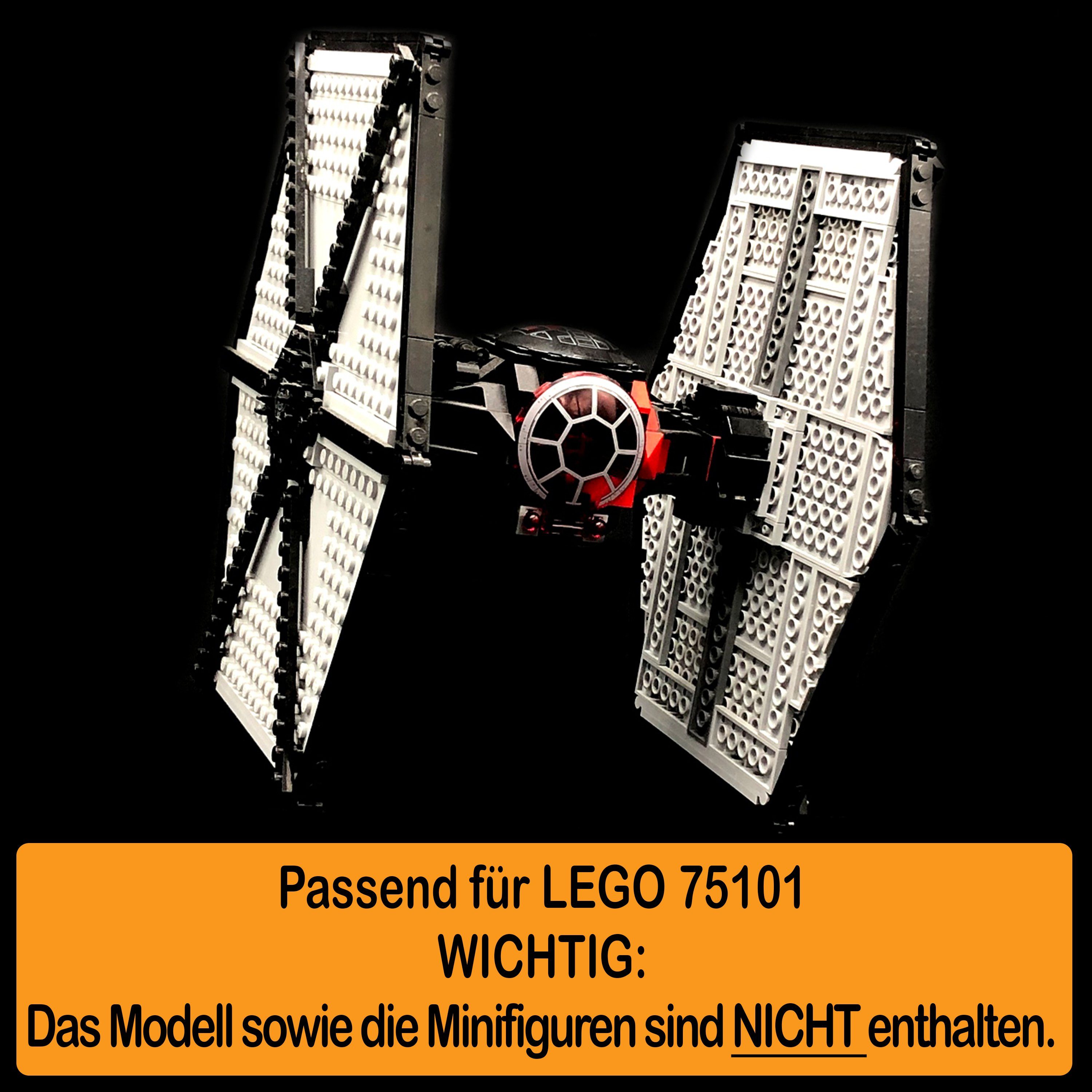 100% einstellbar, (verschiedene Winkel Special 75101 Standfuß TIE First AREA17 zum Forces Germany Order selbst LEGO Stand Fighter Display und Made zusammenbauen), Positionen Acryl in