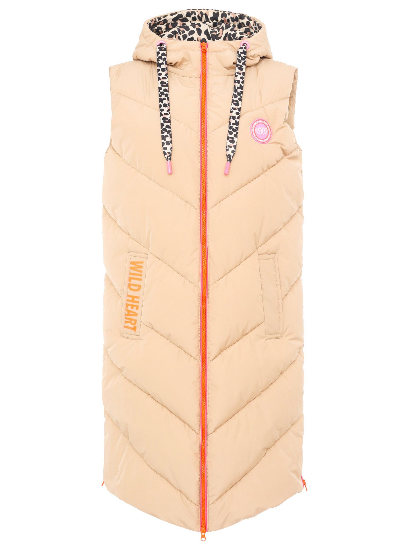 Zwillingsherz Steppweste Steppweste lang "Leo Good Vibes" günstig online kaufen