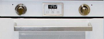 Kaiser Küchengeräte Gasherd-Set EG 6374 W + KCG 6394 W, mit 1-fach-Teleskopauszug, Gas Backofen 60cm in Weiß, 79 L+Gas-Kochfeld 60 cm