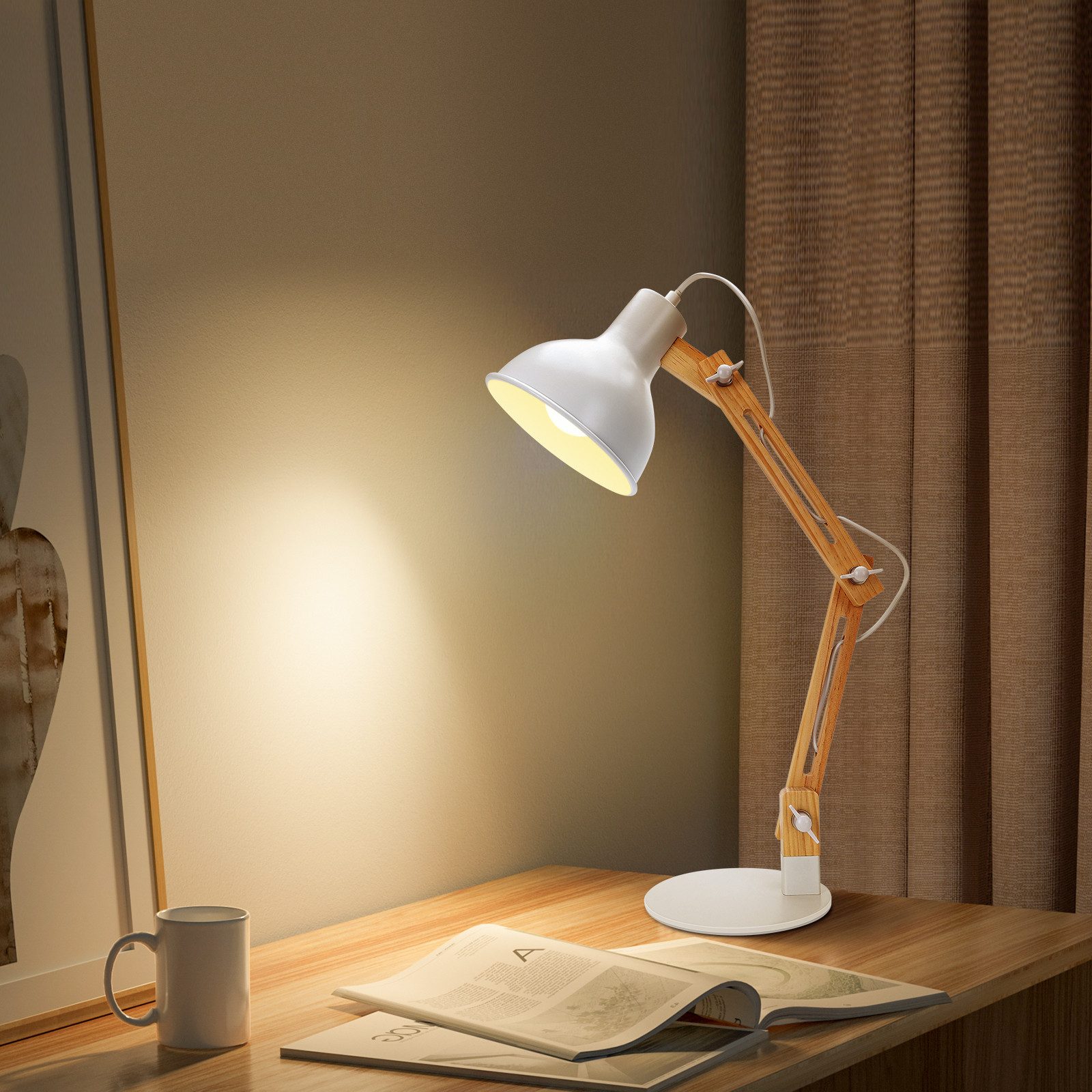 Aigostar Schreibtischlampe Tischlampe Retro mit verstellbarem Arm, klassisc günstig online kaufen