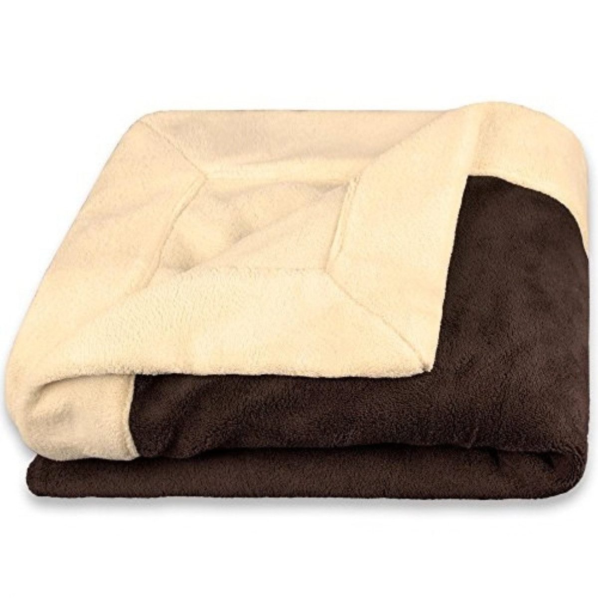 Wohndecke Kuscheldecke Toronto 150x200 cm Beige Braun Mikrofaser Fleece, CelinaTex, kuschelweich, wärmend