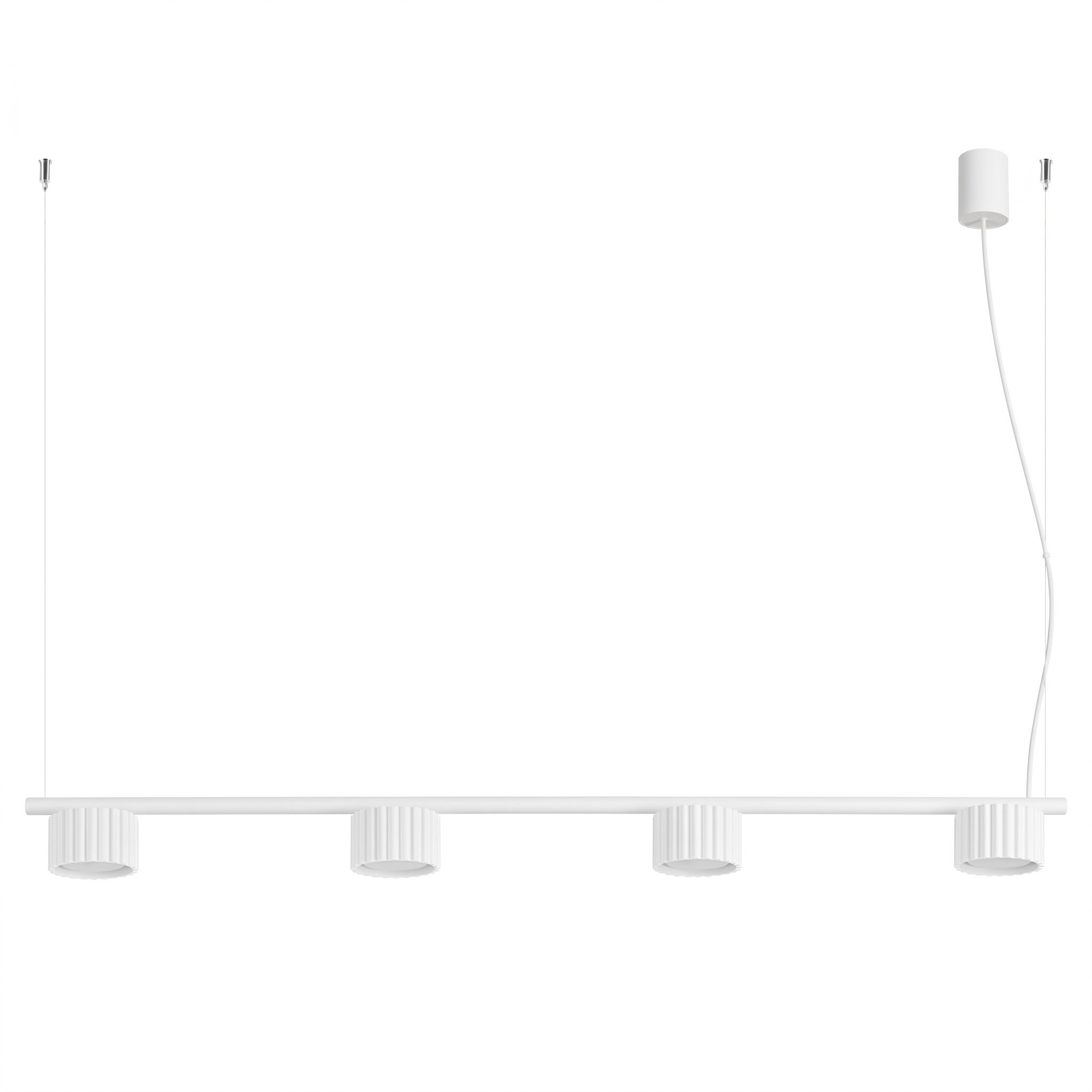 SOLLUX lighting Kronleuchter Kronleuchter AURA 4 weiß Gx53, Nicht enthalten