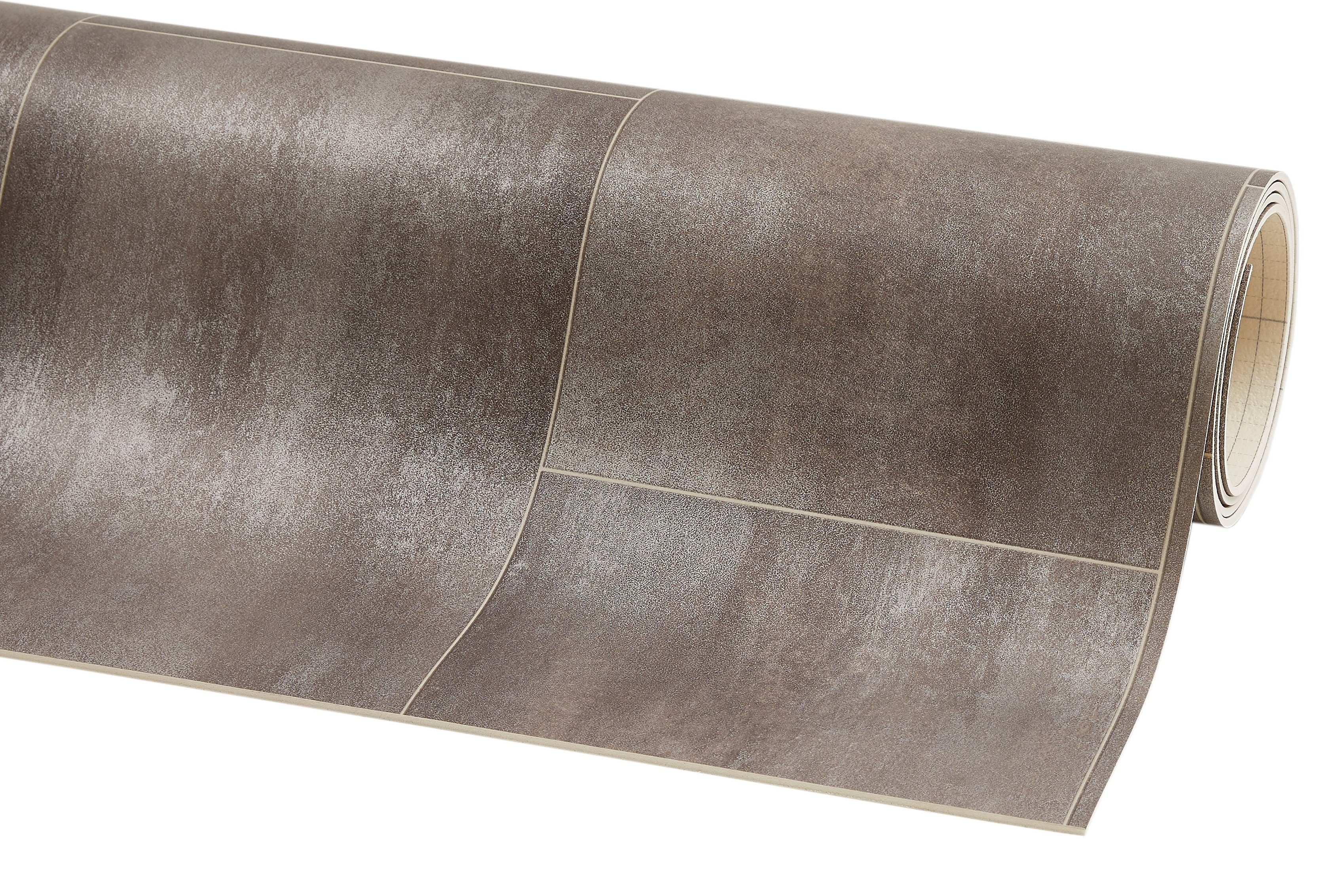 Andiamo Vinylboden Fliesen- oder Stabparkettoptikoptik, für Feuchtraumbereiche braun-grau