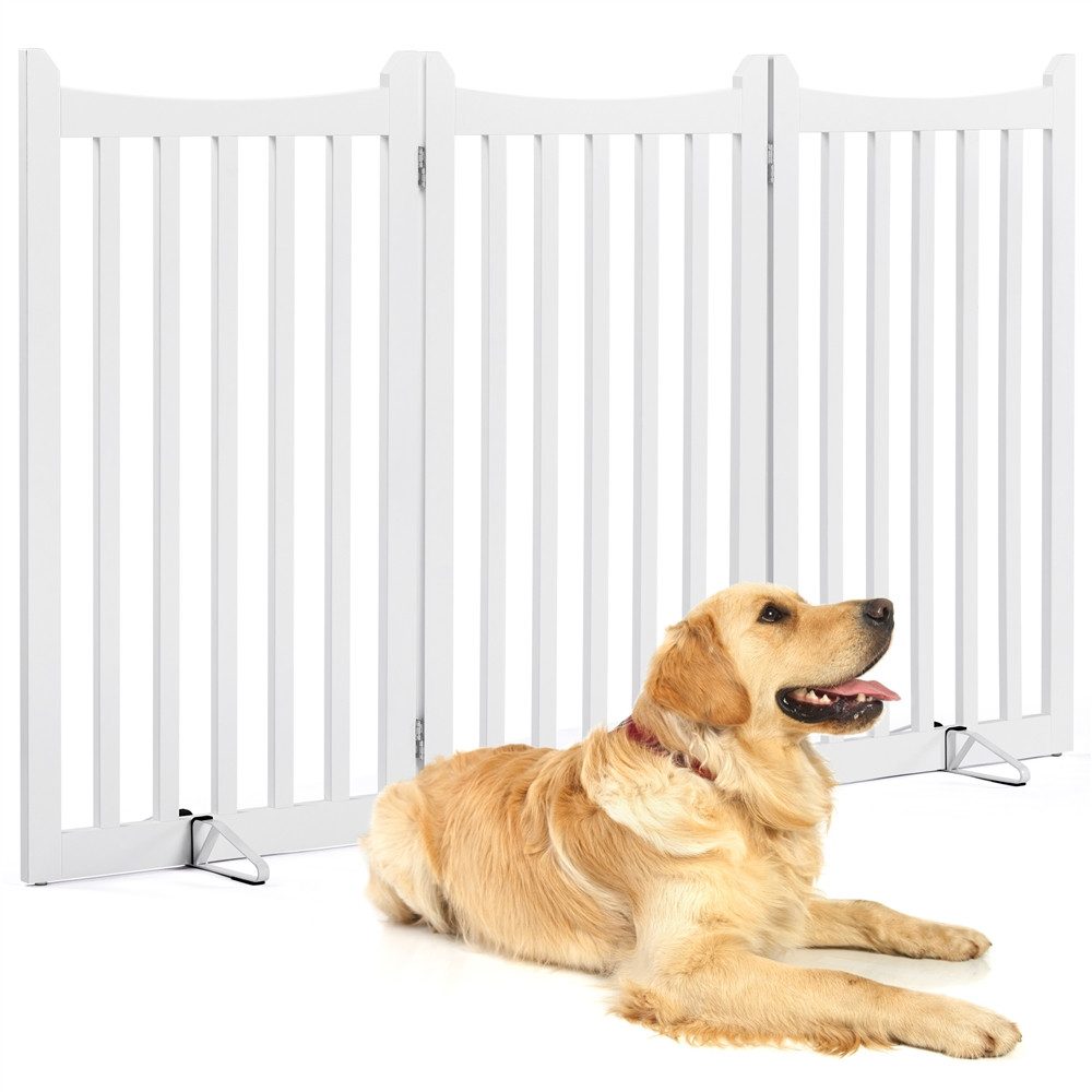 Yaheetech Freigehege, Hund Schutzgitter mit 2 Stützfüßen, Faltbar, BxH: 151,5 × 90,5 cm