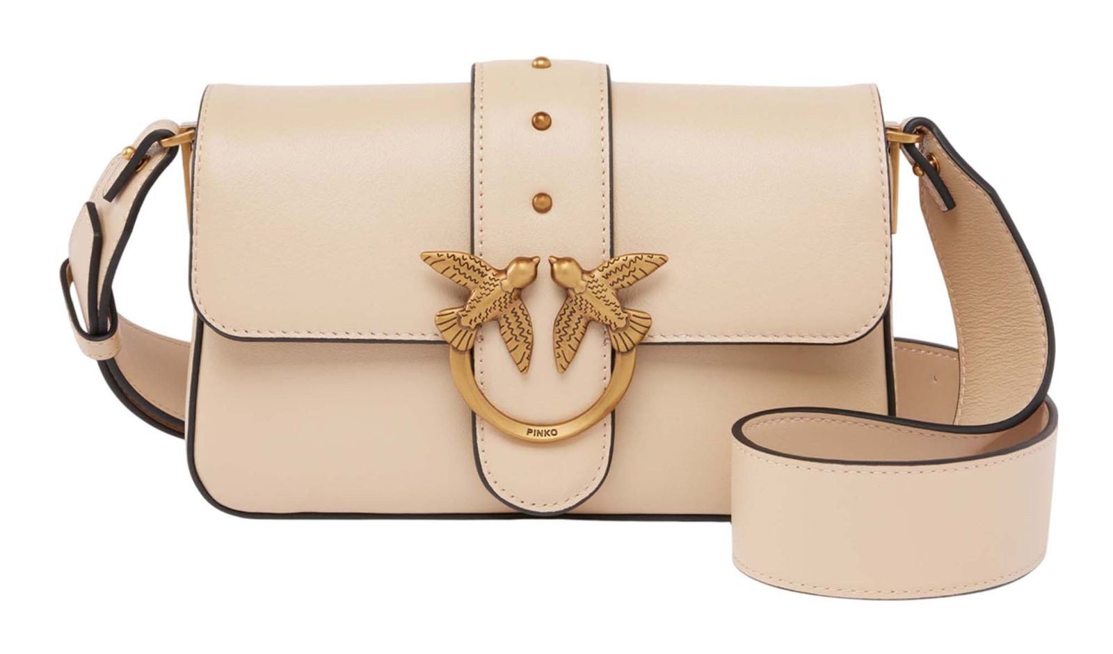 PINKO Umhängetasche Mini Slouchy FL, aus echtem Rindsleder