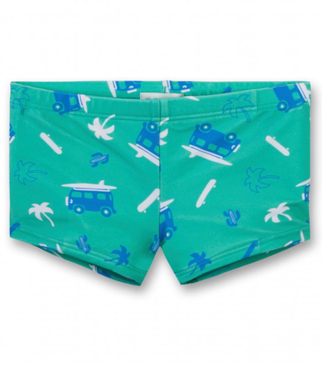 Sanetta Badehose Sanetta Jungen Badehose mit Surfbus Print grün