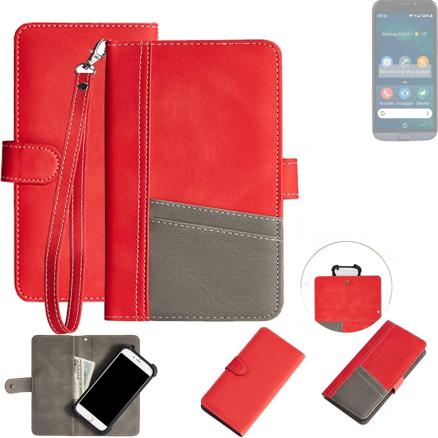 K-S-Trade Handyhülle für Doro 8050, Handy Schutzhülle Hülle Portemonnee Brieftasche Klapphülle