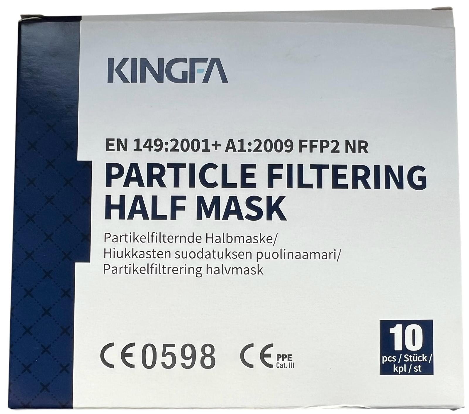 Mund-Nasen-Maske Kingfa FFP2 Atemschutzmaske weiss (10er Box)
