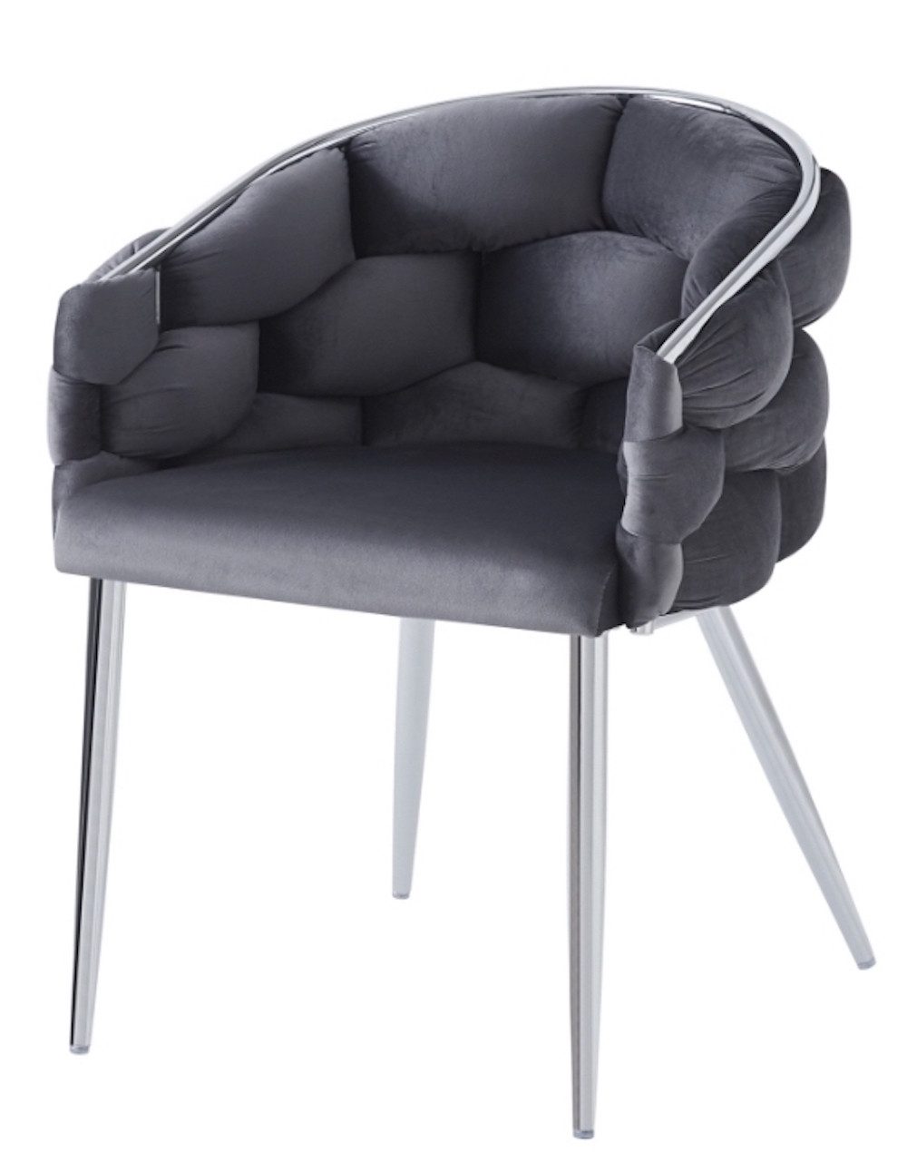 YOZI Polsterstuhl Polsterstuhl Sessel Samtbezug gepolsterter Esszimmerstuhl günstig online kaufen