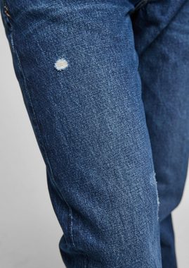 s.Oliver 5-Pocket-Jeans Regular: Blaue Jeans Destroyes, Waschung