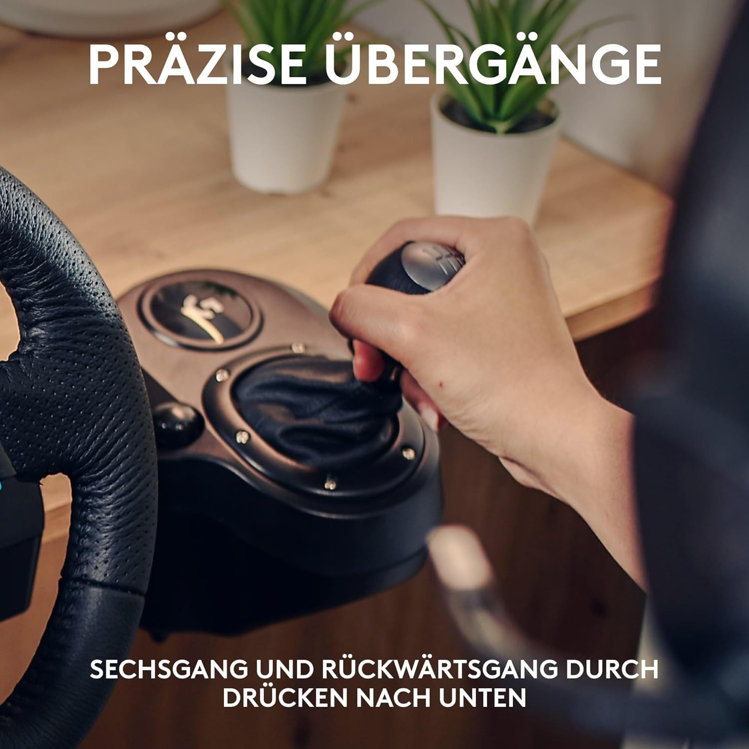 Logitech G923 Lenkrad mit Pedalen und Schaltung Xbox X, S, One PC Windows Gaming-Lenkrad (Driving Force Komplett Set mit 6 Gänge Schaltknauf Schalthebel, Rennle – Bild 5 von 5