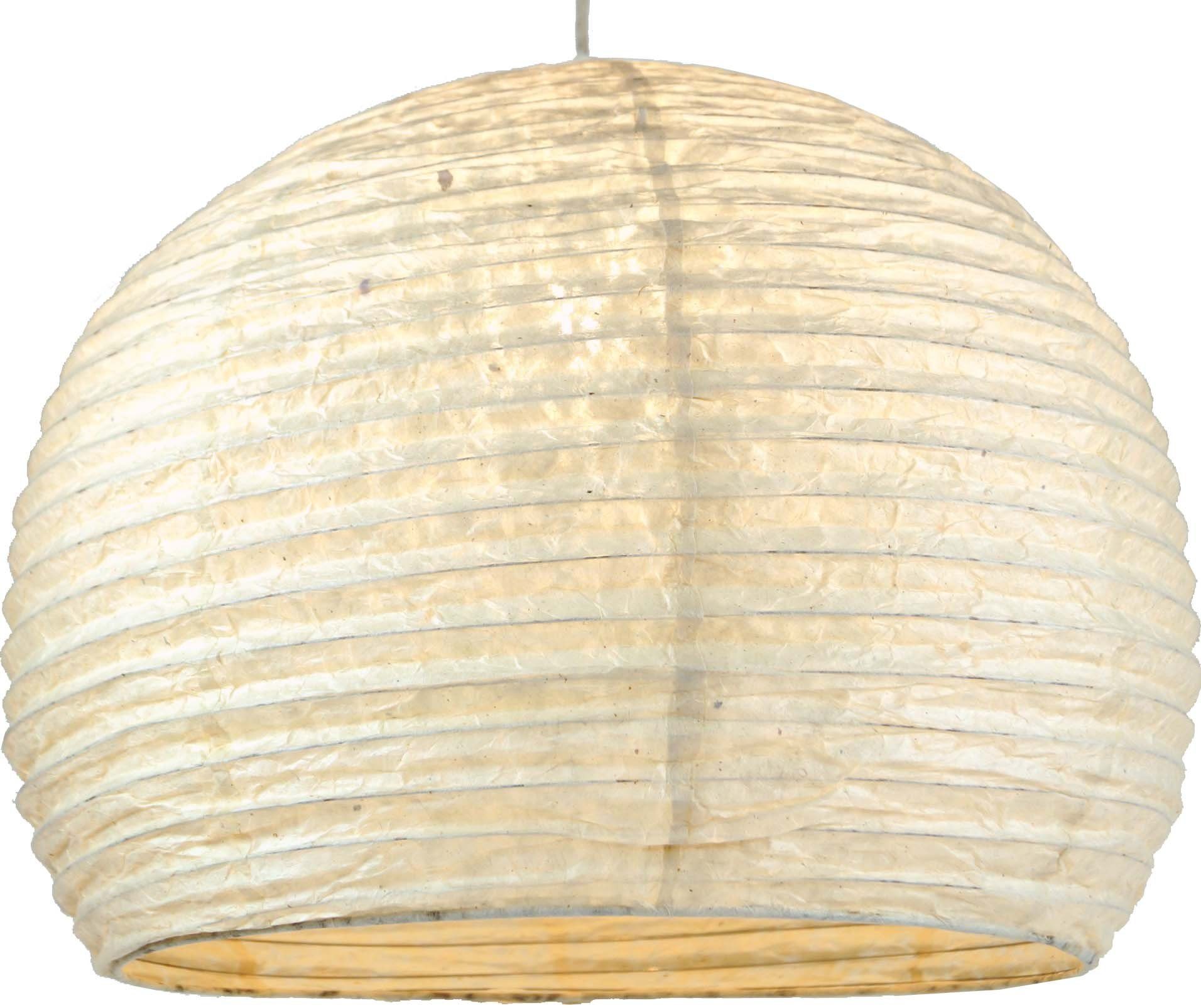 Guru-Shop Lampenschirm Halbrunder Lokta Papierlampenschirm, Boho..