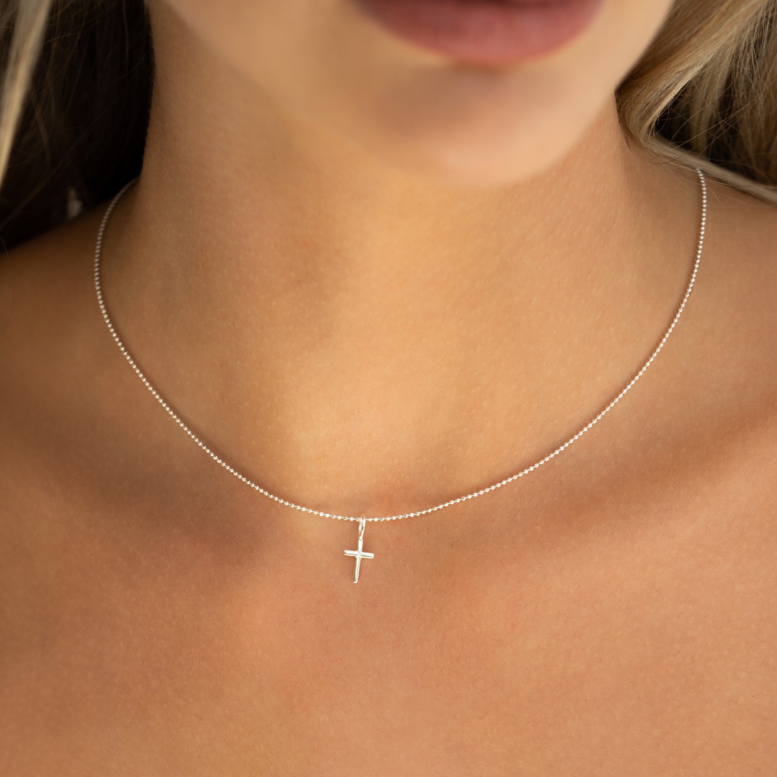 Religiöser Schmuck Caravaca Kreuz 925 Silber Halskette - Gesegnete