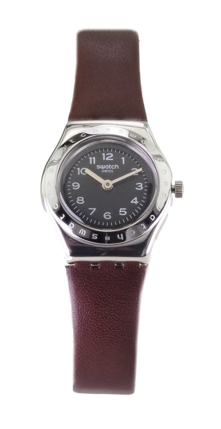 Swatch Quarzuhr Swatch Damen Quarz Uhr YSS322 Irony Lady CHATAIGNE X57, (Weiß)