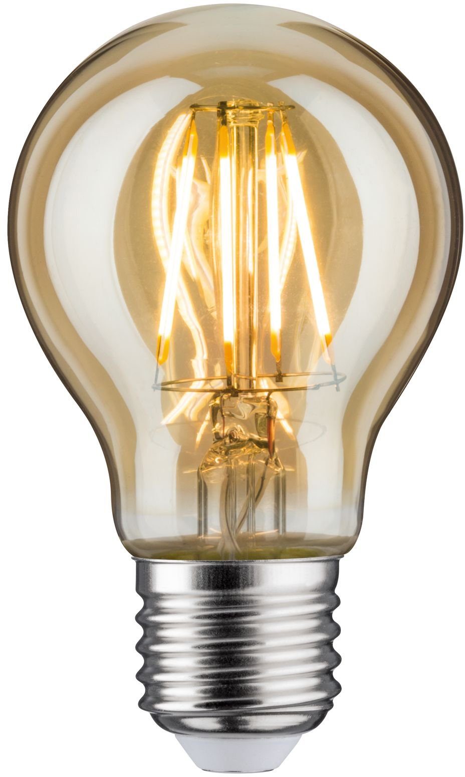 LED-Leuchtmittel 3er Warmweiß E27, 3 AGL W gold, E27 Paulmann Pack St., 4,7