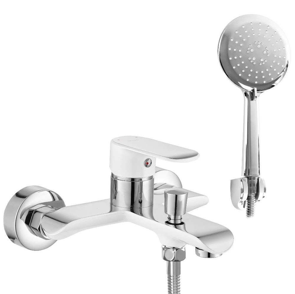 wohnwerk.idee Wannenarmatur Badewannenarmatur Wasserhahn Badewanne Weiß günstig online kaufen